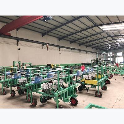 China Agricultural machinery goods in shares three rows rows of shares three rows double row broccoli seedling transplanting machine baby china cabbage seedling transplanter for sale