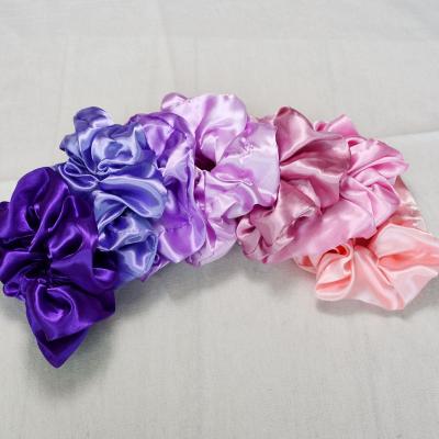 China Big Size/Plus Size Satin Fabric Elastic Hair Rope Scrunchies European And American Style for sale