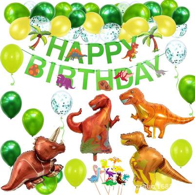 China Foil+Latex Dinosaur Birthday Balloons Birthday Party Decoration Little Dino Party Theme Decoration Dinosaur Birthday Party Balloon for sale