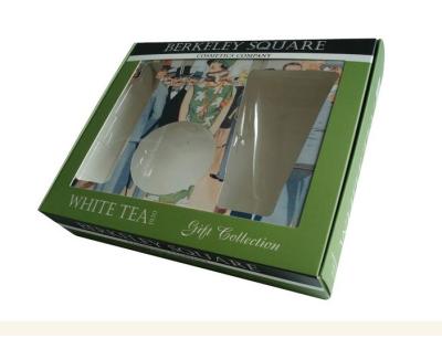 China Tea Paper Box CMYK Colors , Paper Box Packaging For White Tea PVC Window for sale