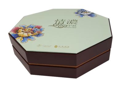 中国 Octagon Shape Cardboard Box Logo UV Gold Foil Stamping OEM Design Customized Size Gift Box Packaging 販売のため