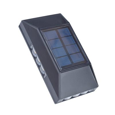 China LANDSCAPE Garden Decor Outside Cool Outdoor Waterproof Solar Led Stair Light 12LED Solar Wall Lamp Solar Lights For Fence for sale