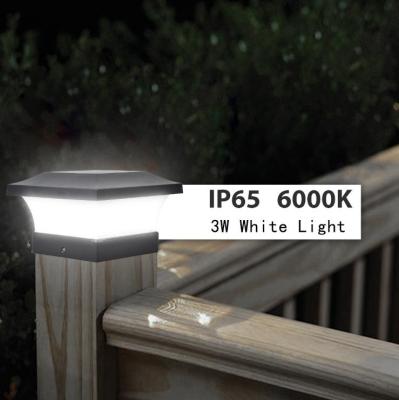 China Eco-friendly Ip65 Street Light Eco-friendly Post Light Solar 12led Cool Solar Waterproof Square Post Lamp Landscape Border Post Light for sale