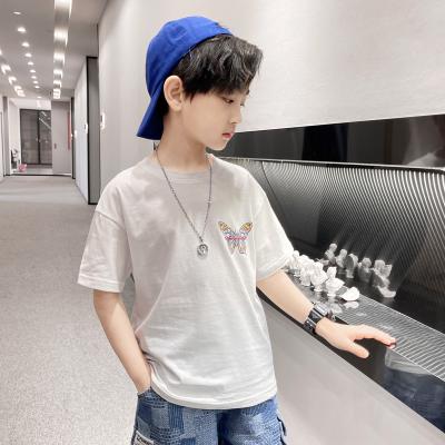 China Custom Cute Printing Anti-Shrink Summer Boys T Shirt Kids Casual Short Sleeve T-Shirt for sale