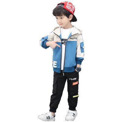 China Wholesale Casual Long Sleeve Sports Zipper Coat Pants Custom Kids Set Kids Fashion Boys Two Piece Set for sale