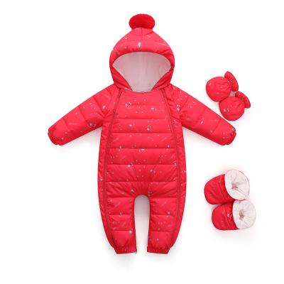 China Polyester Boys Girls Jumpsuit/Cotton Baby Winter Romper Down Jacket Warm Snowsuit Outfits Long Sleeve Overalls for sale