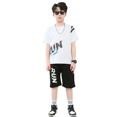 China T-Shirt Set Manufacturer Well Made Children Clothes 2 Piece Set 100% Cotton Children's Leisure Sports T-Shirt Set for sale