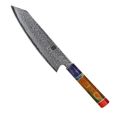 China Fangzuo Professional Daily Use Layer 67 Damascus Steel Japanese Chef Knife Kitchen Knife Kitchen Tool Knives With Wood Handle for sale