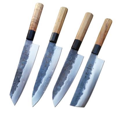 China Viable Newcomer Set 4 Stainless Steel Japanese Chef's Knife With Wood Handle Kitchen Knives for sale