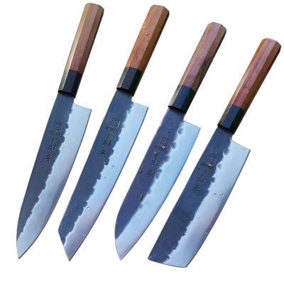 China Sustainable Newcomer Set Stainless Steel 4 Kitchen Cooking Tool Kitchen Knives Chefs Knife With Wood Handle for sale