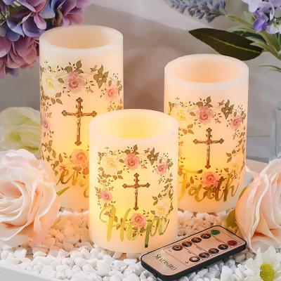 China Orstar Religious Spring Activities Flameless Candles, Religious Themes LED Flickering Wax True Sight With Out, Battery Candles For Party for sale