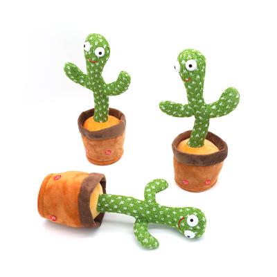 China Newest Popular Musical Plush Dolls Talking Funny English Song Dancing Cactus Music Dancing Flower Toys for sale