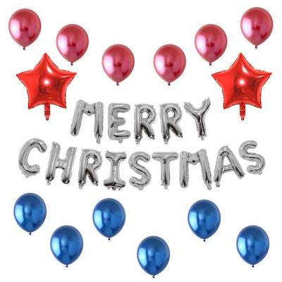 China Hot Sale Decoration Letter Silver Balloon Banner Happy Christmas Day Decoration Balloons for sale