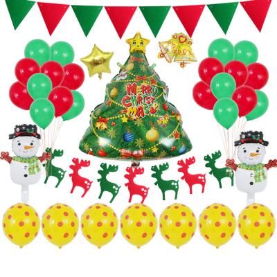 China Hot Sale Christmas Decoration Balloon Sets Children's Love Merry Christmas Latex Helium Decoration Balloon Set for sale