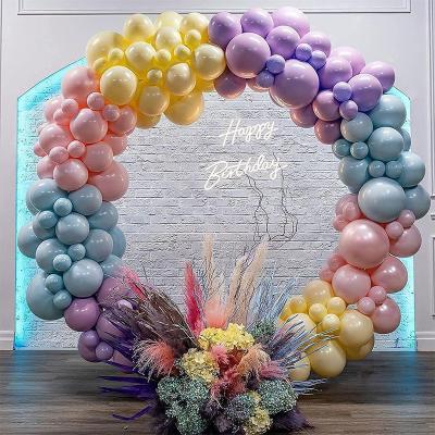 China Kids Pastel Candy Macaron Garland Kit Love Balloons 1st Birthday Party Balloon Arch Placed Latex Balloons for sale