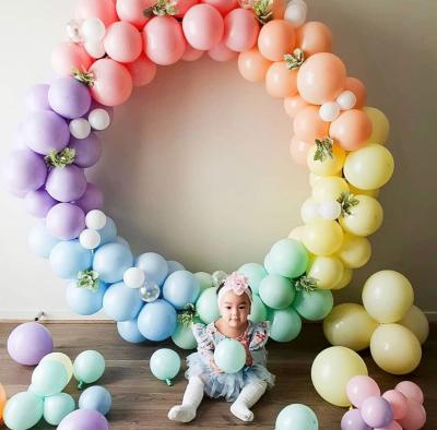 China Wholesale Custom 10 Inch Round Latex Balloon Children's Love Assorted Pastel Color Macaroons Balloons for sale