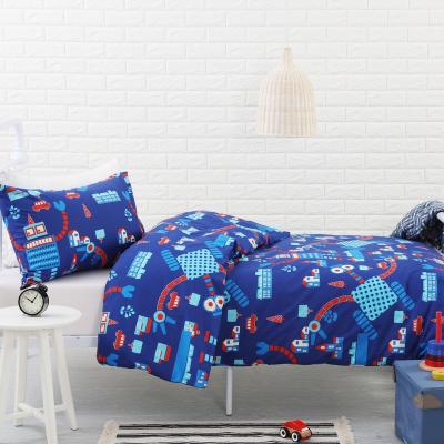 China 2021 New Design 2pcs Sustainable Custom Patterns Cartoon Style Kids Comforter Cover Bed Set for sale