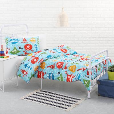 China Viable Export Guaranteed Manufacturer Cartoon Pattern Polyester Cotton Kids Bedding Set for sale