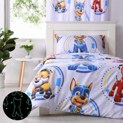 China Polyester Microfiber Anti-Static Cartoon Printed Kids Duvet Cover Set Glow In The Dark Duvet Covers for sale