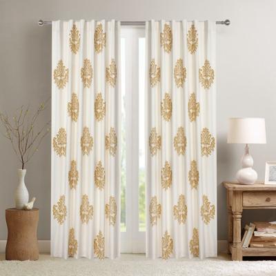 China JHT 2021 New Style Blackout Cotton Fabric Window Curtain Blockout Flat Curtain For Living Room for sale