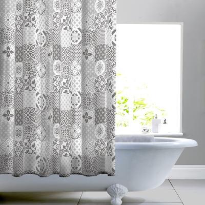 China Hot Selling 100% Polyester Insulated Printing Ready Made Shower Curtains for sale