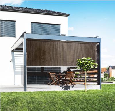 China HDPE Insulated Outdoor Mesh Roller Blinds for sale