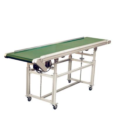 China Heat Resistant Adjustable Height Flexible Custom Rubber Moving Belt Conveyor For Sale en venta