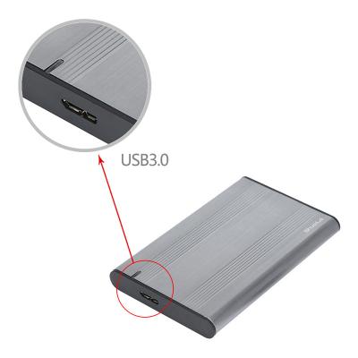 China SHUOLE Aluminum Factory Supply USB3.0 SATA 2.5inch Hdd Case Hdd Adapter Case Hdd Enclosure Direct Aluminum Box for sale