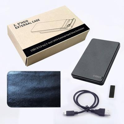 China Low Price 2.5inch USB 2.0 Hdd Plastic Brand New Hard Drive Case Enclosure Low Price 2.5inch Hard Drive Housing Disk Enclosure for sale