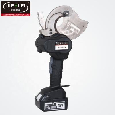 China Battery Operated Cable Cutter Ratchet Cutter Max 65 Mm Cu Al Cu Wire Scissors EC_65M for sale