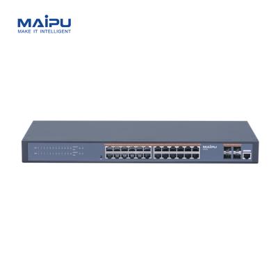 China LACP Maipu IS230-28TP-AC 24 Port Gigabit PoE PoE+ L2 Ethernet Network Access Switch 380W for sale