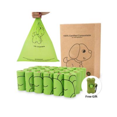 China Sustainable Biodegradable High Quality Dog Poop Bag Custom Cornstarch Dispenser for sale