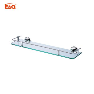 China Wall Mounted Type Modern Design Wall Hanging Glass Shelf Glass Towel Rack For Bathroom for sale