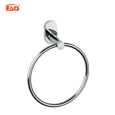 China Modern Wall Mounted Simple Hanging Towel Ring Drying Rack Shelf Hanger Stainless Steel Door for sale