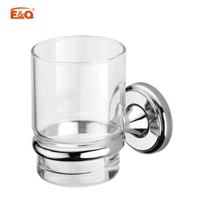 China Custom Simple Modern Style Modern Style Stainless Steel Bathroom Toothbrush Holder Glass Cup Holder for sale