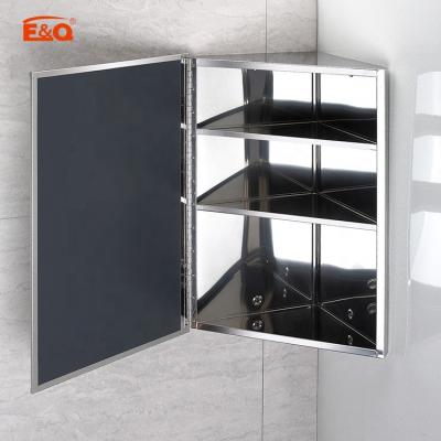 China Good Quality Modern Triangular Bathroom Stainless Steel Mirror Cabinet Customized for sale