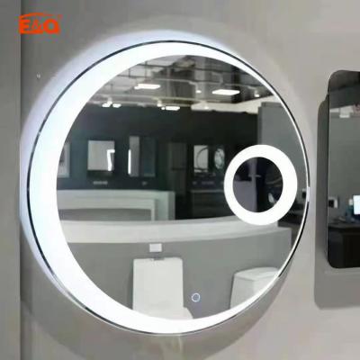 China New Design Magnifying Led Backlit Frameless Round Mirror Vanity Round Mirror With Lights for sale