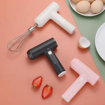 China Stainless Steel Multi-Function Rechargeable 3-Speed ​​Beater Portable Cordless Handheld Electric Food Egg Mixer for Kitchen Appliance for sale