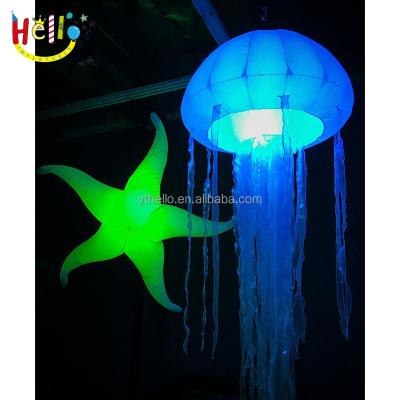 China Promotions Theme Lighting Decoration Inflatable Jellyfish Event Hanging Octopus for sale