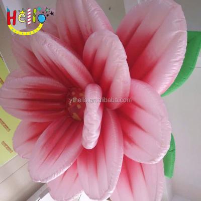 China Custom Inflatable Party Halloween Carnival Flower Balloon Color Changing Inflatable Light Hanging Flower for sale