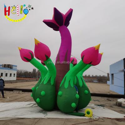 China Inflatable Party Beautiful Halloween Carnival Garden Decoration Inflatable Flower Shape Plant Model for sale