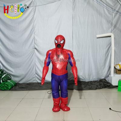 China event & Party Supplies Customize Inflatable Spider Costume Super Heroes Cartoon Inflatable Man for sale