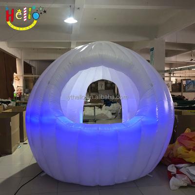 China event & Party supplies DJ studio inflatable booth inflatable igloo dome tent led light for sale