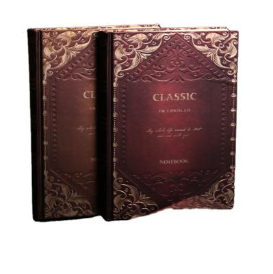 China Custom High Quality Classic Paper Notebook Cover Classic Hardcover Journal Paper Journal With Printing for sale