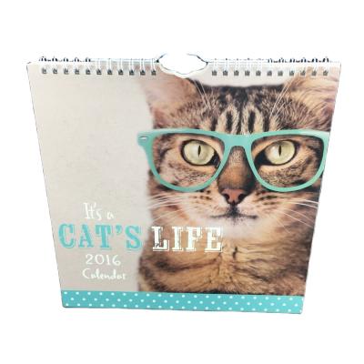 China High Quality Wall Calendar Maker Printing Hardcover Book Paper Wall Calendar Wall Calendar with Spiral Binding and Hook Hanging Monthly for sale