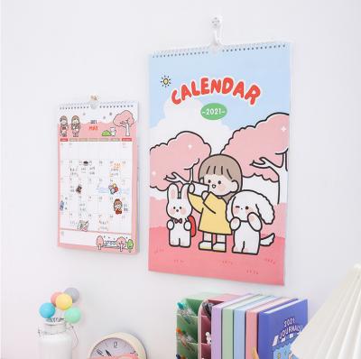 China Hot Sale Manufacturer Wall Calendar Custom Activity Calendar With Stickers Kids Students Spirals Binding Wall Calendar With Stickers for sale