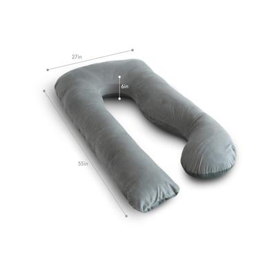 China Memory End Stable Reliable Curved Design U Shape Custom Pregnancy Full Body Pillow for sale