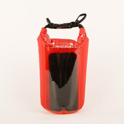 China Running Ultralight Polyester Outdoor Accessories With Transparent Window Portable Waterproof Bag 2L 10L 20L Dry Bag for sale