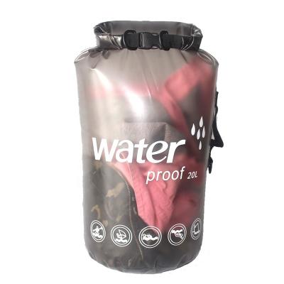 China Transparent rub can switch to 6P Amazon hot products increasing camping Jelly Color Adorable Transparent PVC waterproof lightweight dry bag for sale