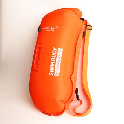 China New Arrival MARJAQE New Arrival Lightweight Nylon Waterproof Double Shoulder Backpack Float Bag Orange Swim Buoy With Storage for sale